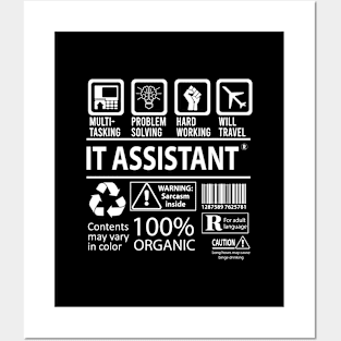 It Assistant T Shirt - MultiTasking Certified Job Gift Item Tee Posters and Art